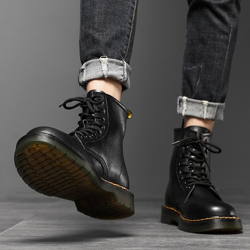 Martin boots men's leather high top men's shoes autumn British men's boots classic men's Martin shoes